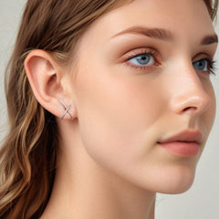 Sylvory 925 Sterling Silver Signature X Studs