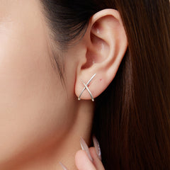 Sylvory 925 Sterling Silver Signature X Studs