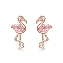 Sylvory 925 Sterling Silver Chic Flamingo Studs