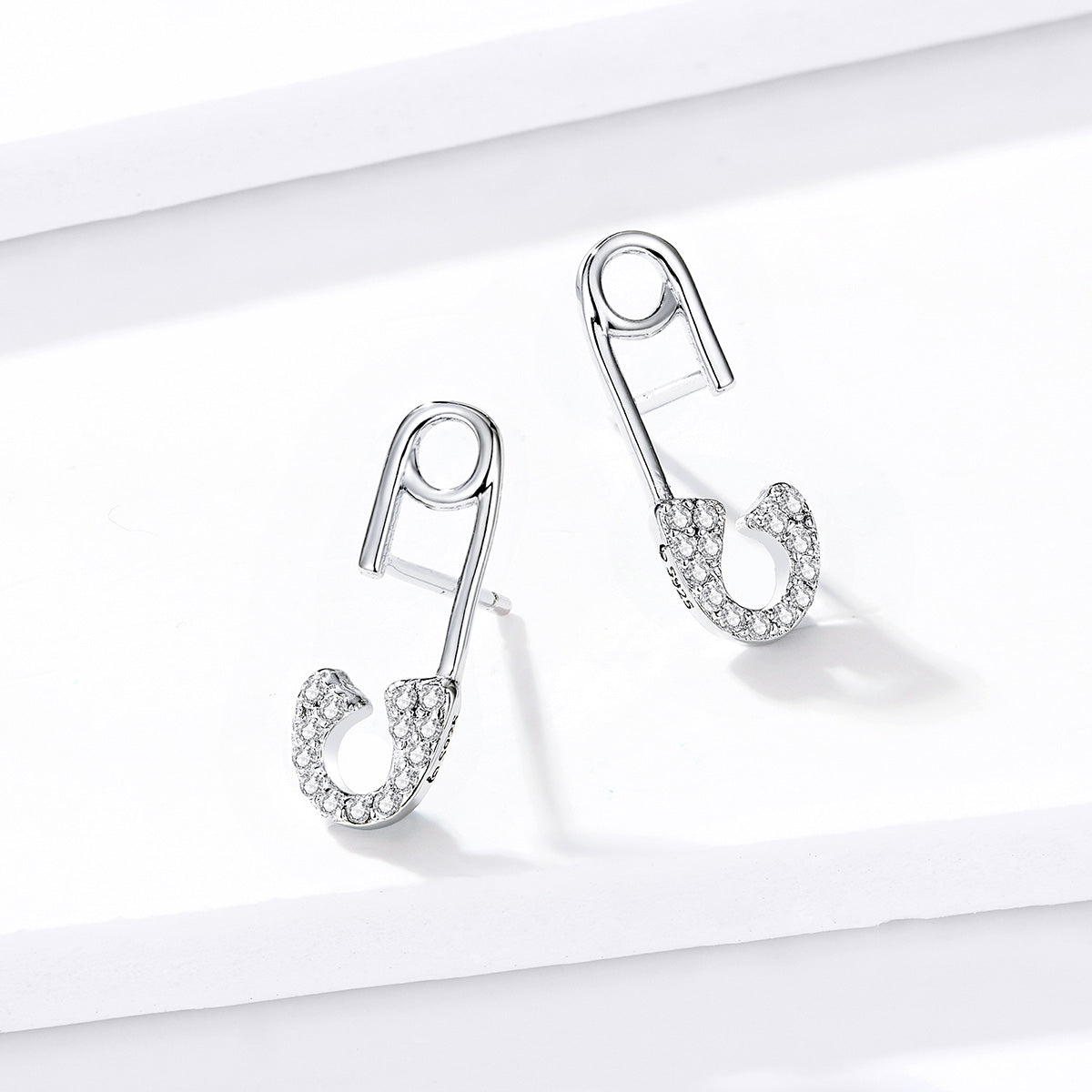 Sylvory 925 Sterling Silver Safety Pin Studs