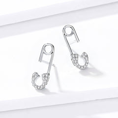 Sylvory 925 Sterling Silver Safety Pin Studs