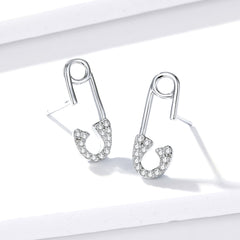 Sylvory 925 Sterling Silver Safety Pin Studs