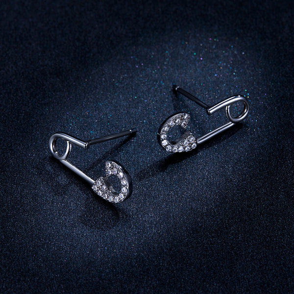 Sylvory 925 Sterling Silver Safety Pin Studs