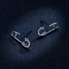 Sylvory 925 Sterling Silver Safety Pin Studs