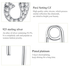 Sylvory 925 Sterling Silver Safety Pin Studs