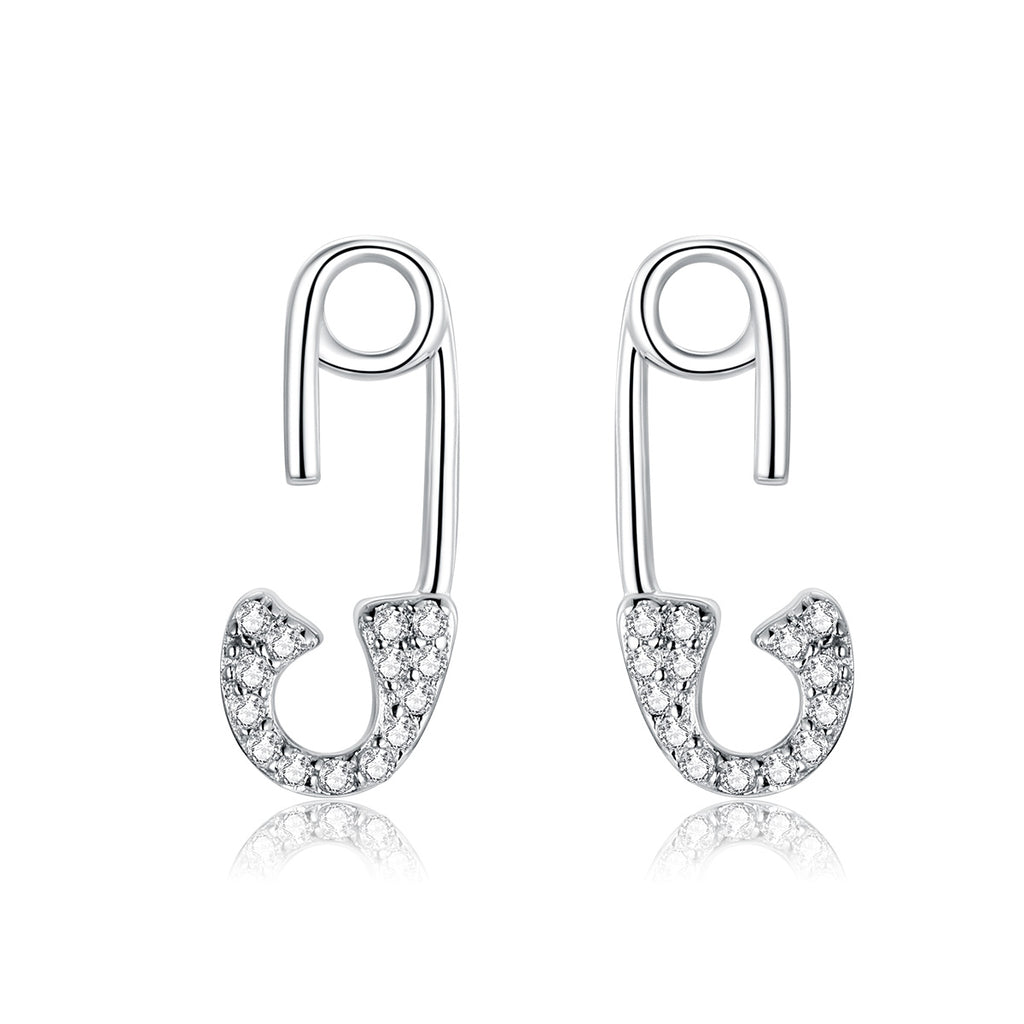 Sylvory 925 Sterling Silver Safety Pin Studs