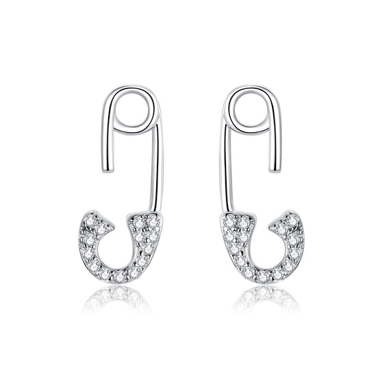 Sylvory 925 Sterling Silver Safety Pin Studs