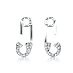 Sylvory 925 Sterling Silver Safety Pin Studs