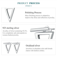 Sylvory 925 Sterling Silver Dash of Geometry Earring