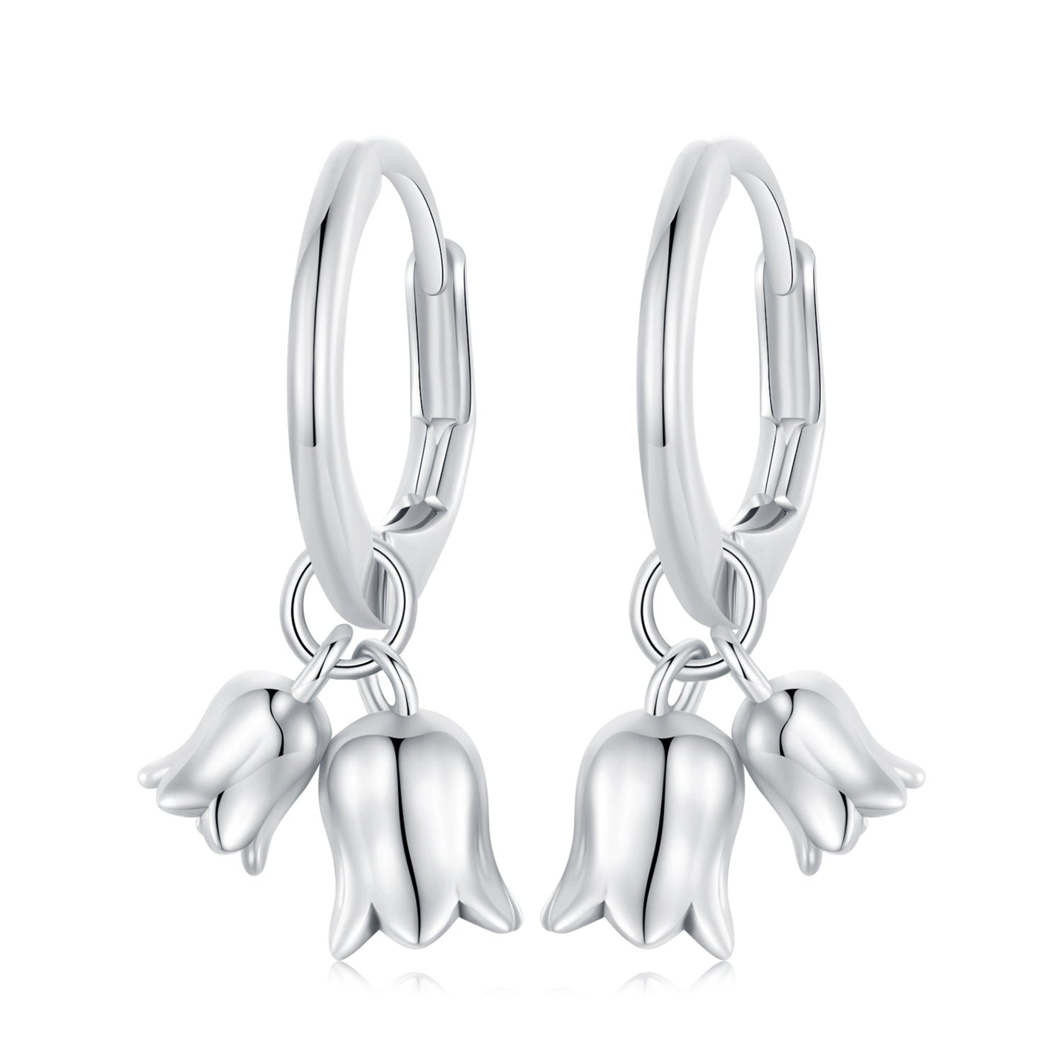 Sylvory 925 Sterling Silver Bloom and Luster Hoops