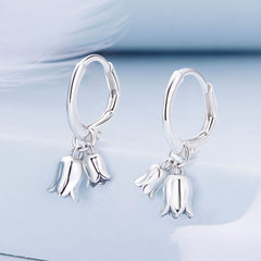 Sylvory 925 Sterling Silver Bloom and Luster Hoops