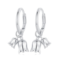 Sylvory 925 Sterling Silver Bloom and Luster Hoops