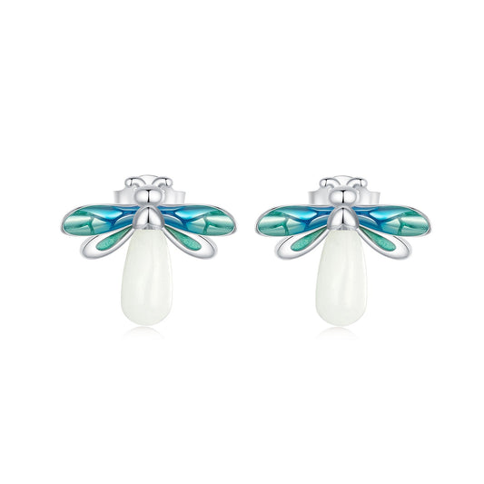 Sylvory 925 Sterling Silver Firefly Glow Studs