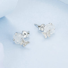 Sylvory 925 Sterling Silver Rose UV Magic Studs