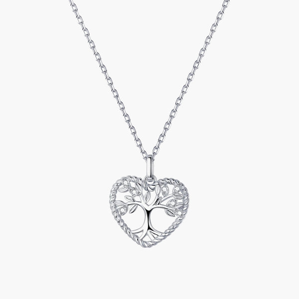 Tree of Life Embrace Necklace in 925 Sterling Silver by Sylvory