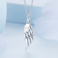 Silver Wing of Grace Necklace