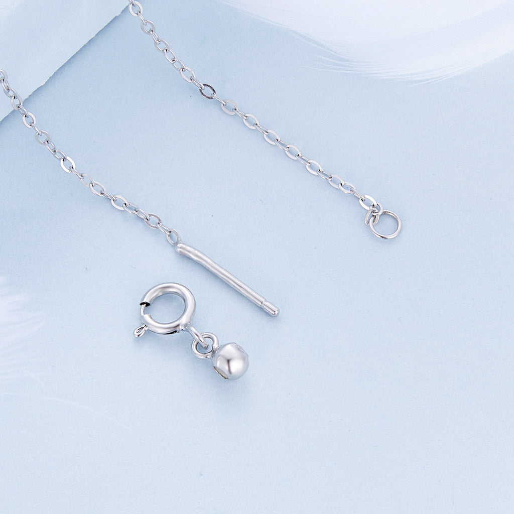 Silver Wing of Grace Necklace