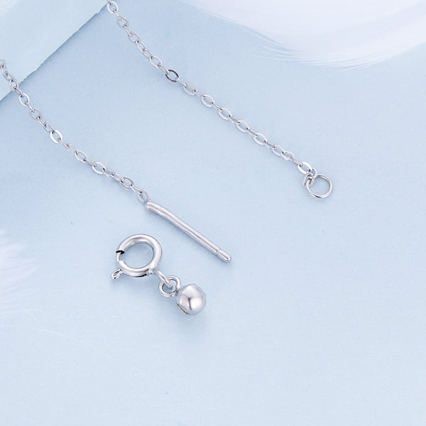 Silver Wing of Grace Necklace