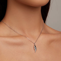 Silver Wing of Grace Necklace