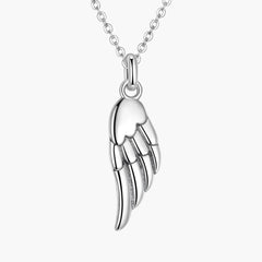Silver Wing of Grace Necklace