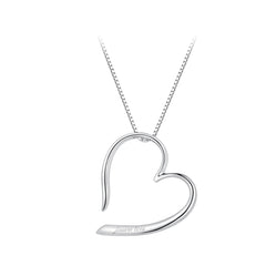 Sylvory 925 Sterling Silver Partial Heart Necklace