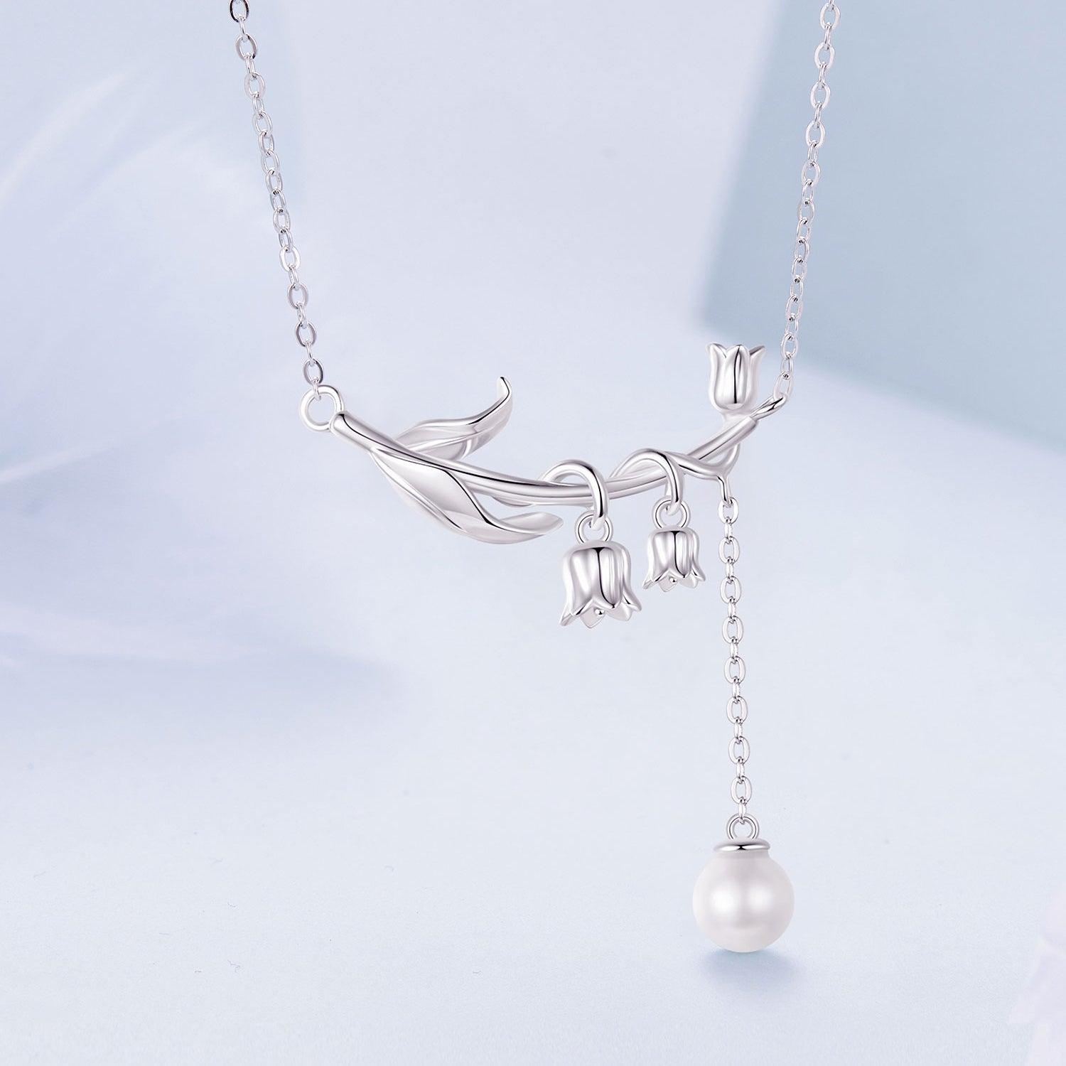 Sylvory 925 Sterling Silver Bloom and Luster Necklace