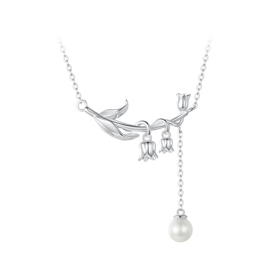 Sylvory 925 Sterling Silver Bloom and Luster Necklace