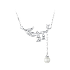 Sylvory 925 Sterling Silver Bloom and Luster Necklace