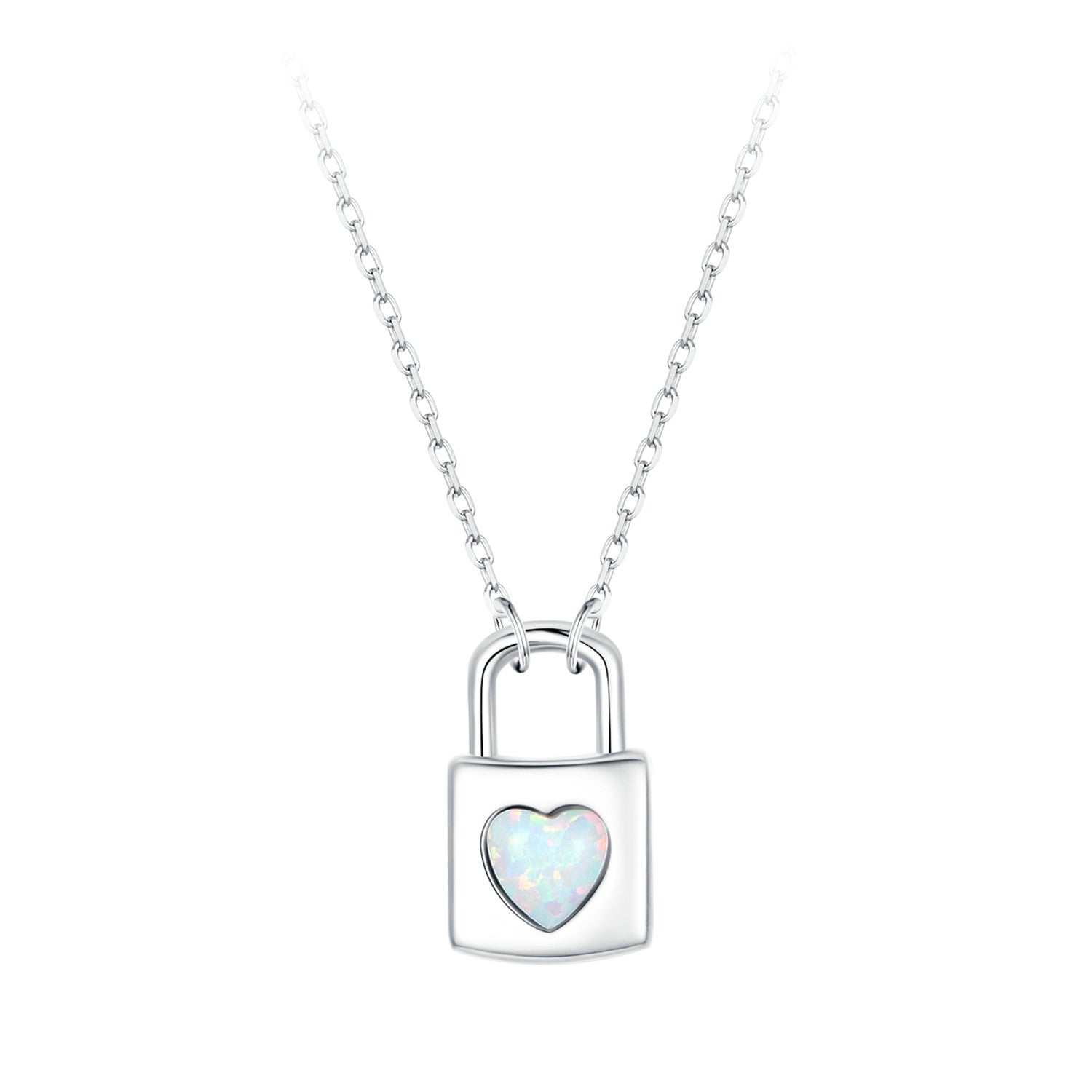 Sylvory 925 Sterling Silver Heart Lock Necklace