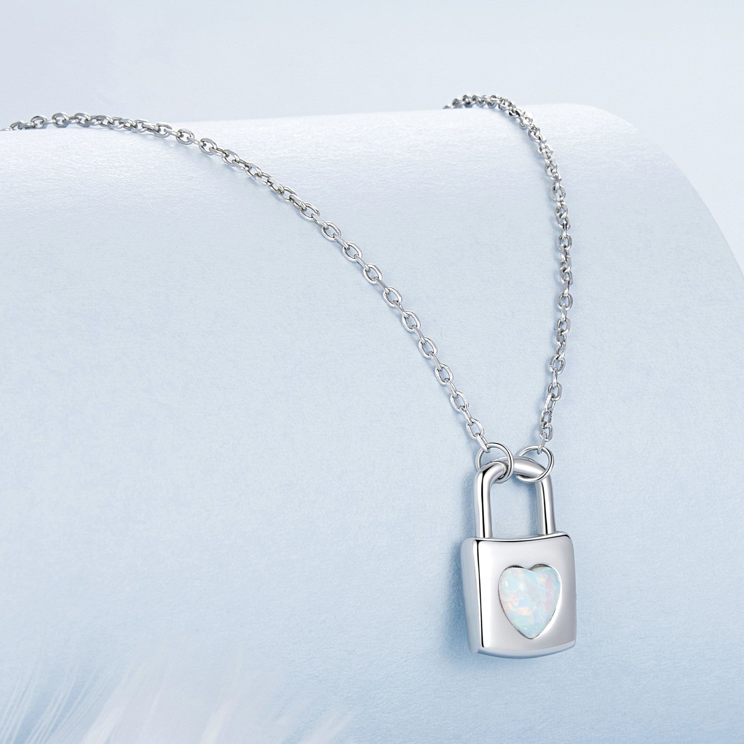 Sylvory 925 Sterling Silver Heart Lock Necklace