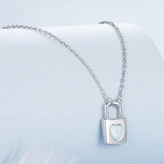 Sylvory 925 Sterling Silver Heart Lock Necklace