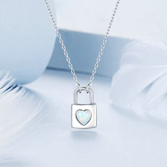 Sylvory 925 Sterling Silver Heart Lock Necklace