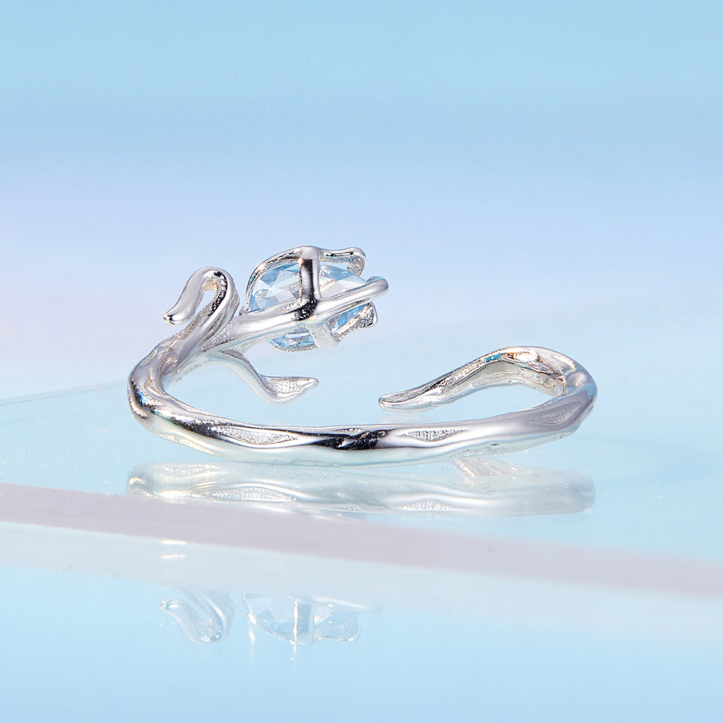 Sylvory 925 Sterling Silver Tulip Bloom Ring