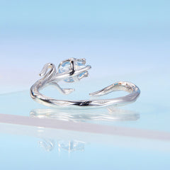Sylvory 925 Sterling Silver Tulip Bloom Ring