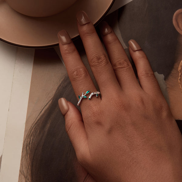 Silver Bamboo Bliss Ring