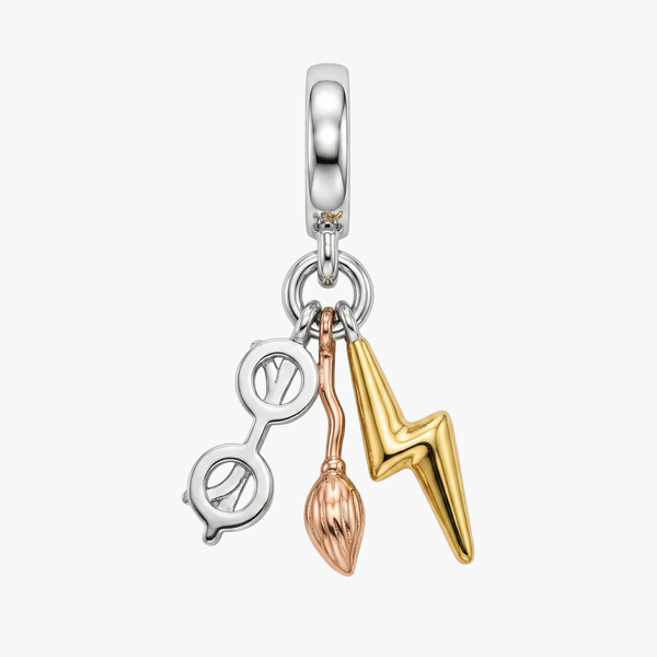 Silver Harry Potter Trio Charm in 925 Sterling Silver by Sylvory