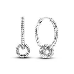 Sylvory 925 Sterling Silver Hoop Charm Keeper Earring