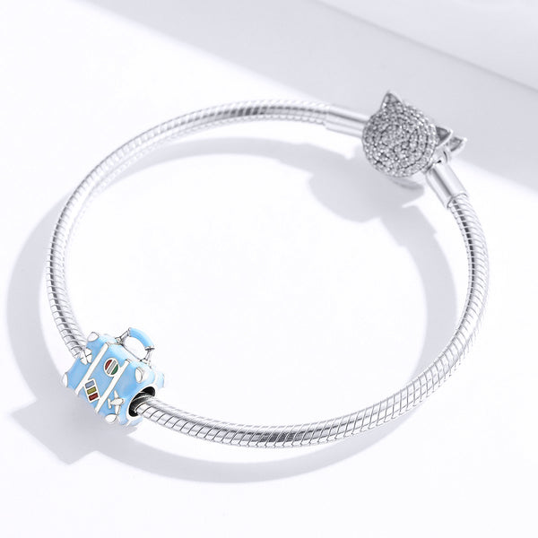 Silver Wanderlust Briefcase Charm