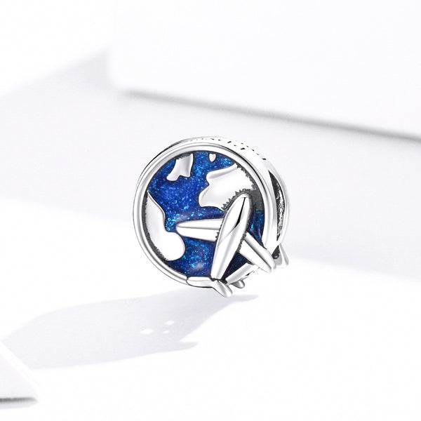 Sylvory 925 Sterling Silver Round the World Charm