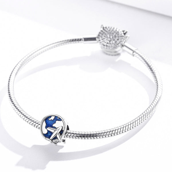 Sylvory 925 Sterling Silver Round the World Charm