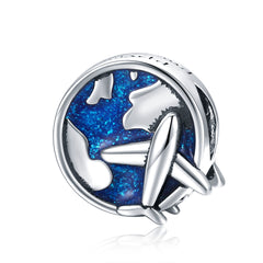 Sylvory 925 Sterling Silver Round the World Charm