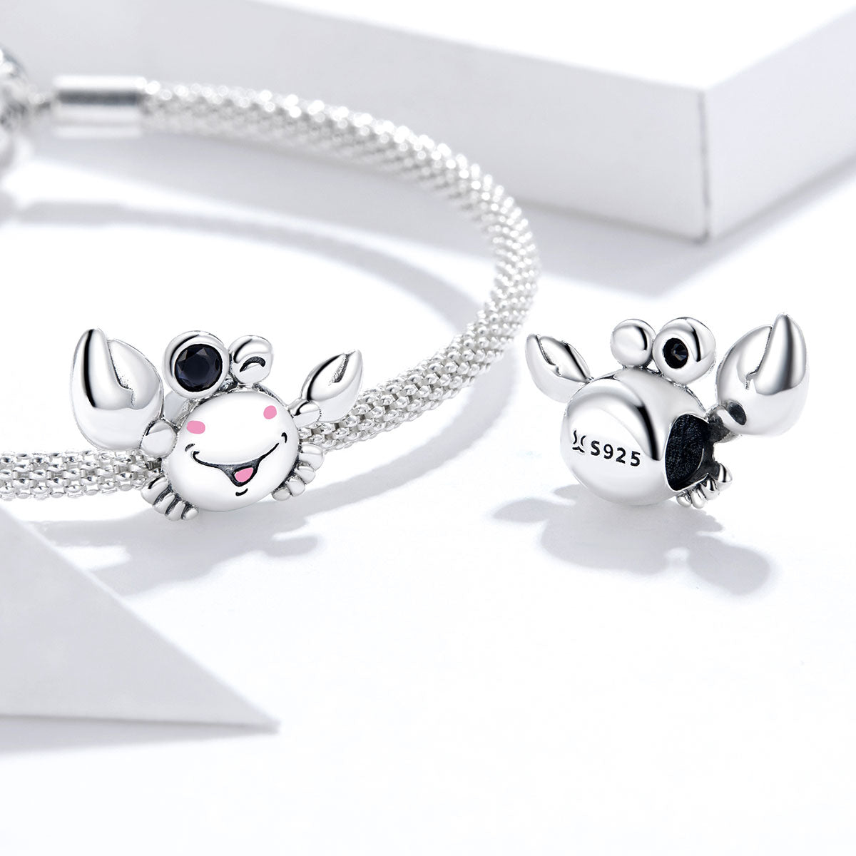 Sylvory 925 Sterling Silver Mr Crabby Charm