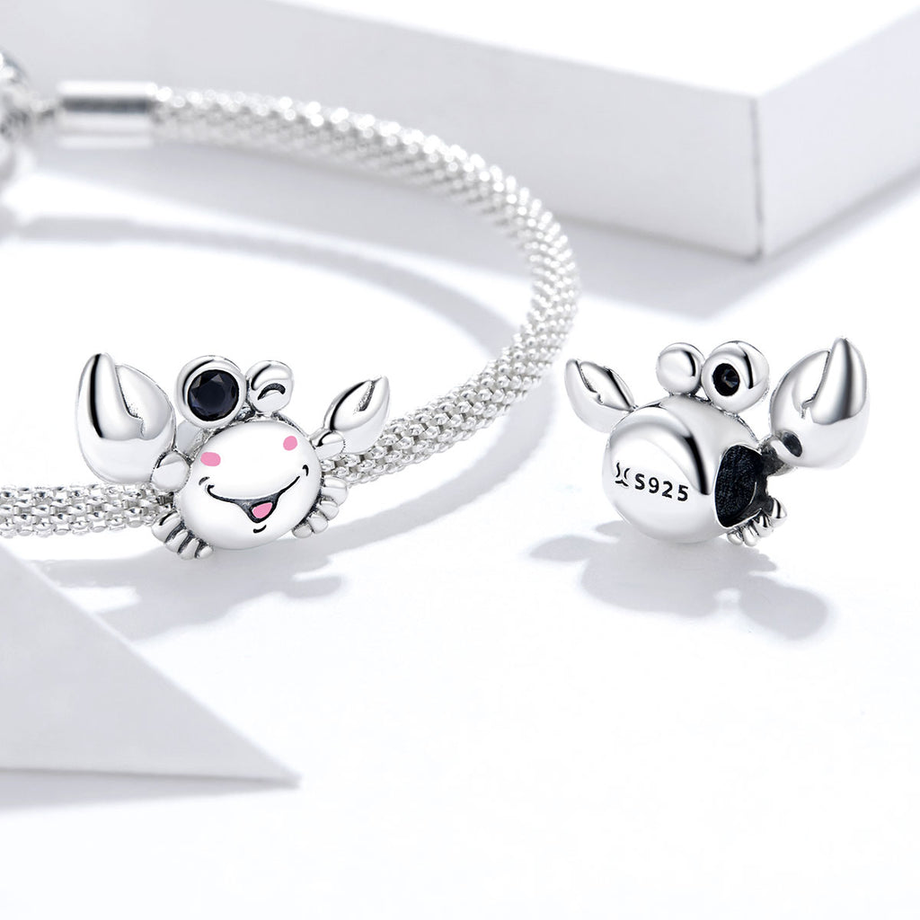 Sylvory 925 Sterling Silver Mr Crabby Charm