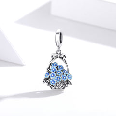 Sylvory 925 Sterling Silver Bloom Basket Charm
