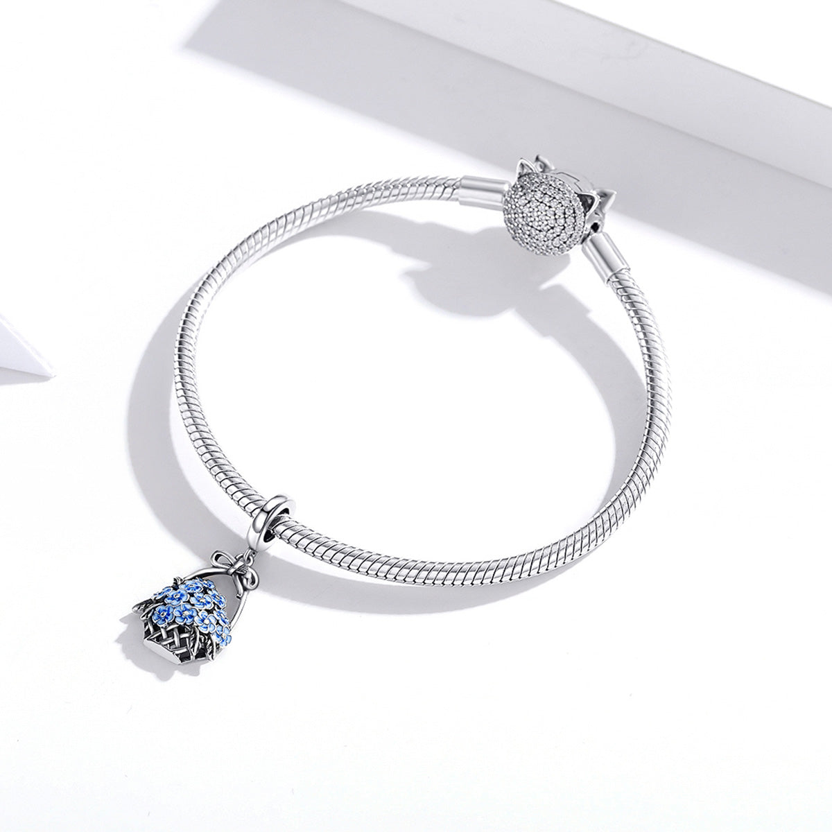 Sylvory 925 Sterling Silver Bloom Basket Charm
