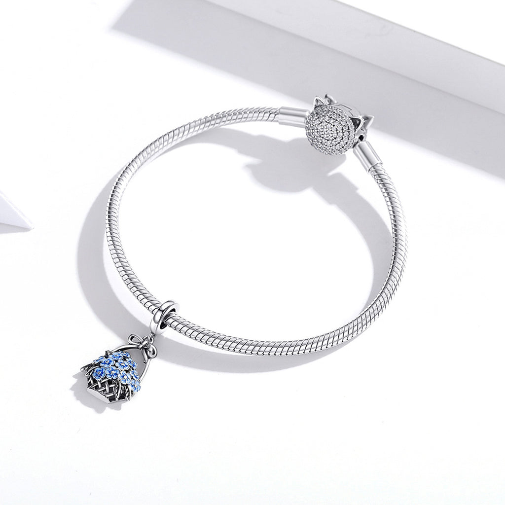 Sylvory 925 Sterling Silver Bloom Basket Charm