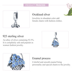 Sylvory 925 Sterling Silver Bloom Basket Charm