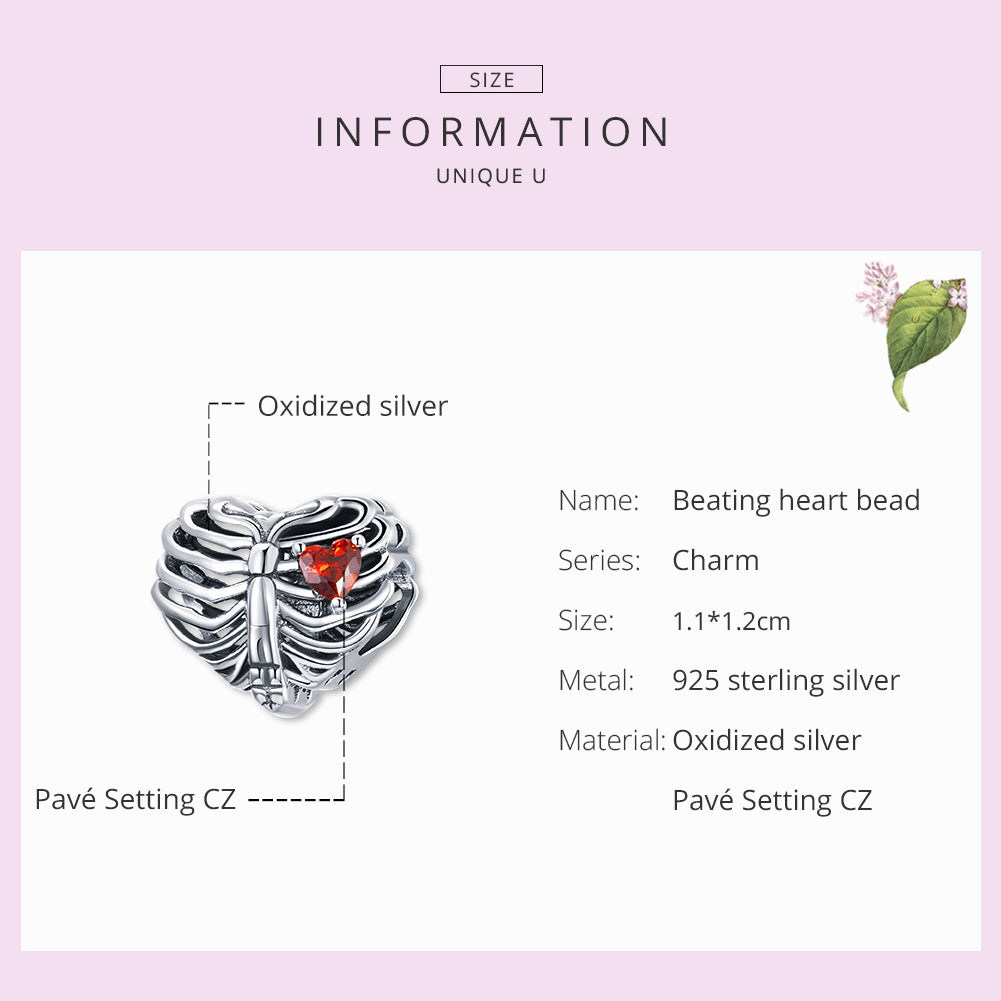 Sylvory 925 Sterling Silver Anatomy of Love Charm