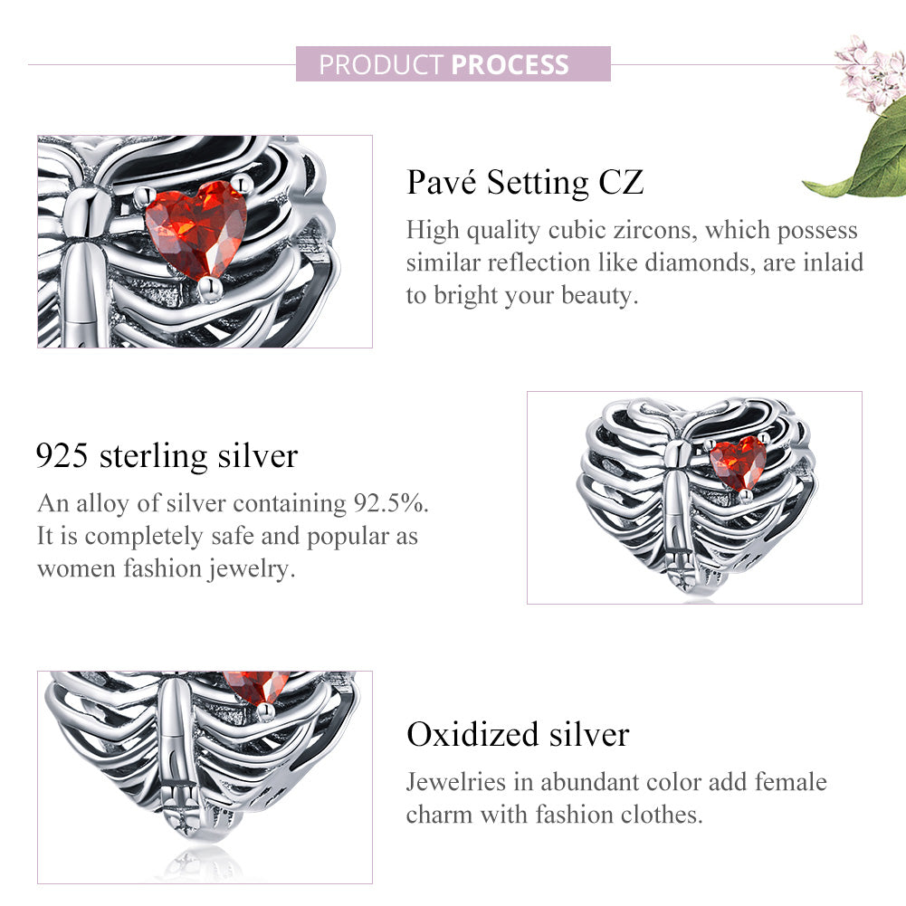 Sylvory 925 Sterling Silver Anatomy of Love Charm