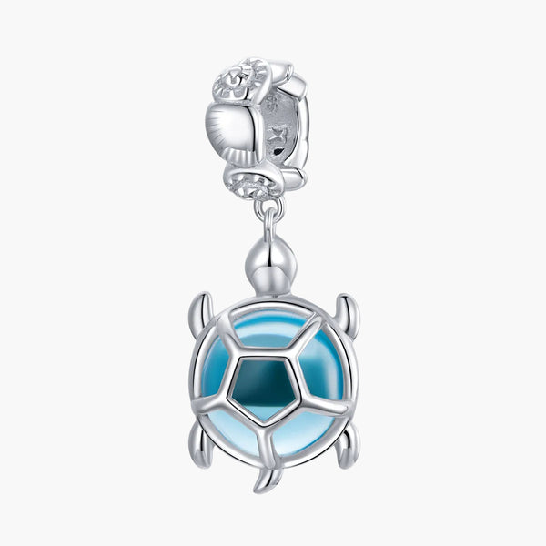 Silver Turtle of Fortune Charm in 925 Sterling Silver by Sylvory